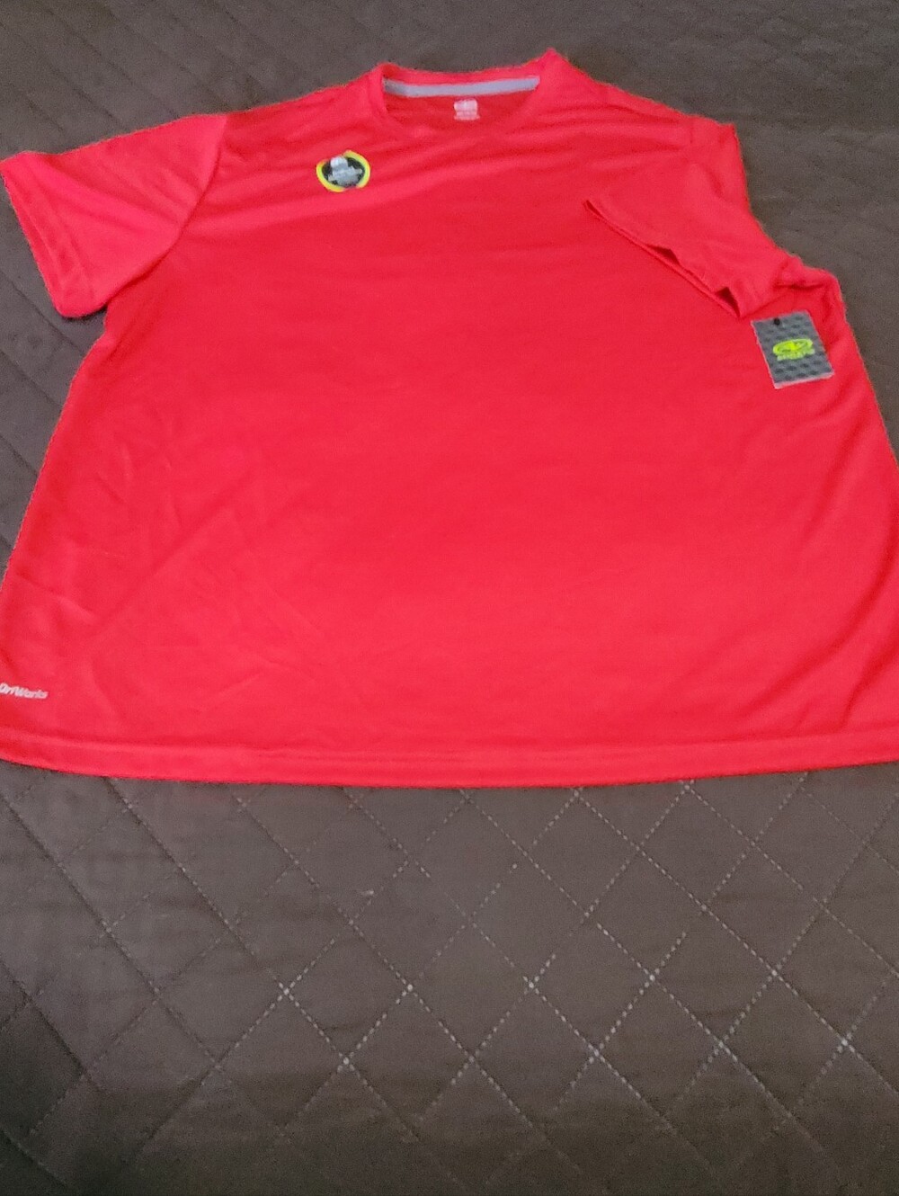 NWT Athletic Works Men's DriWorks Short Sleeve T-Shirt Crew Neck Red Size 2XL